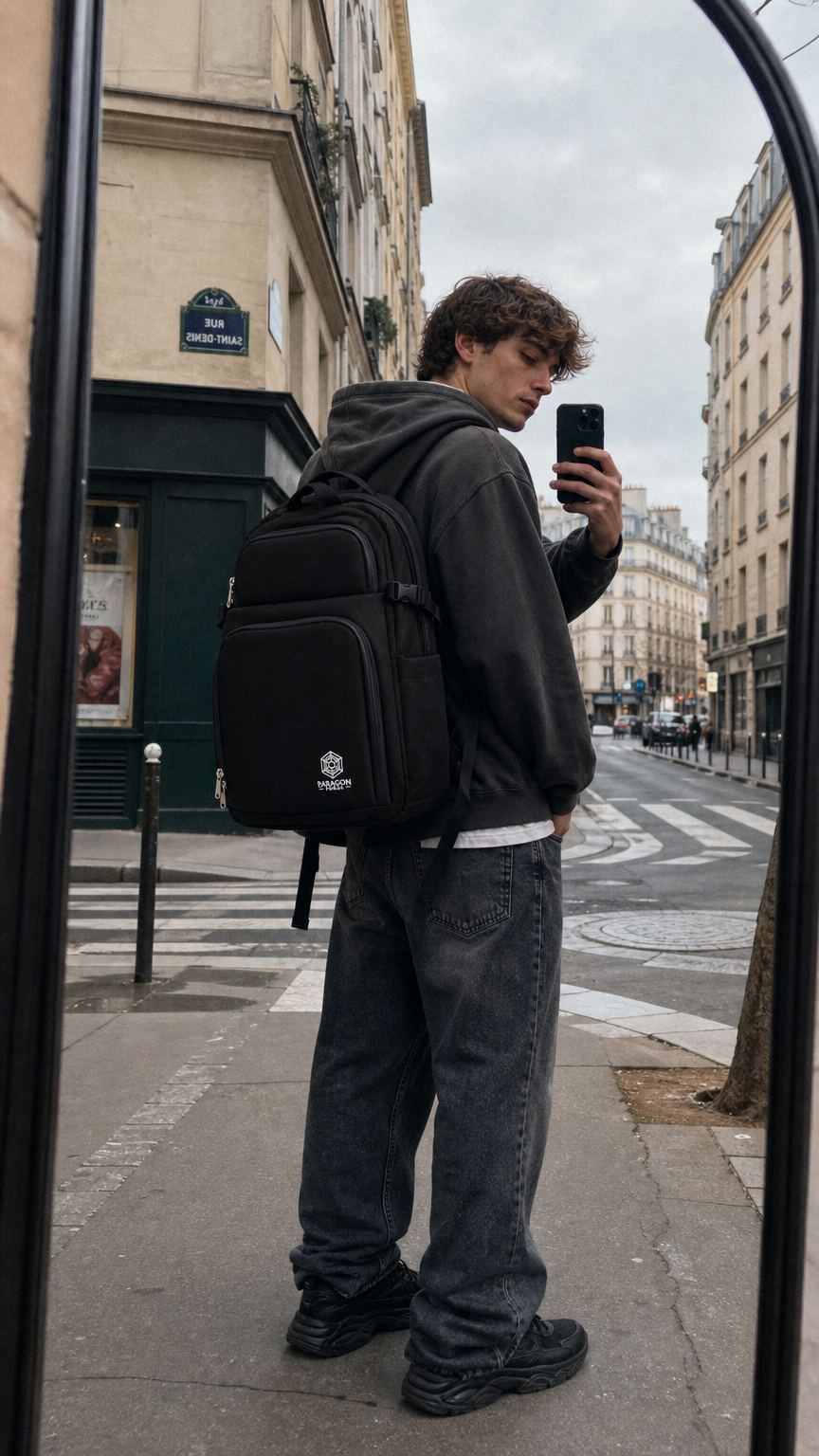 AI product shot of The Keep | TCG & Board Game Backpack