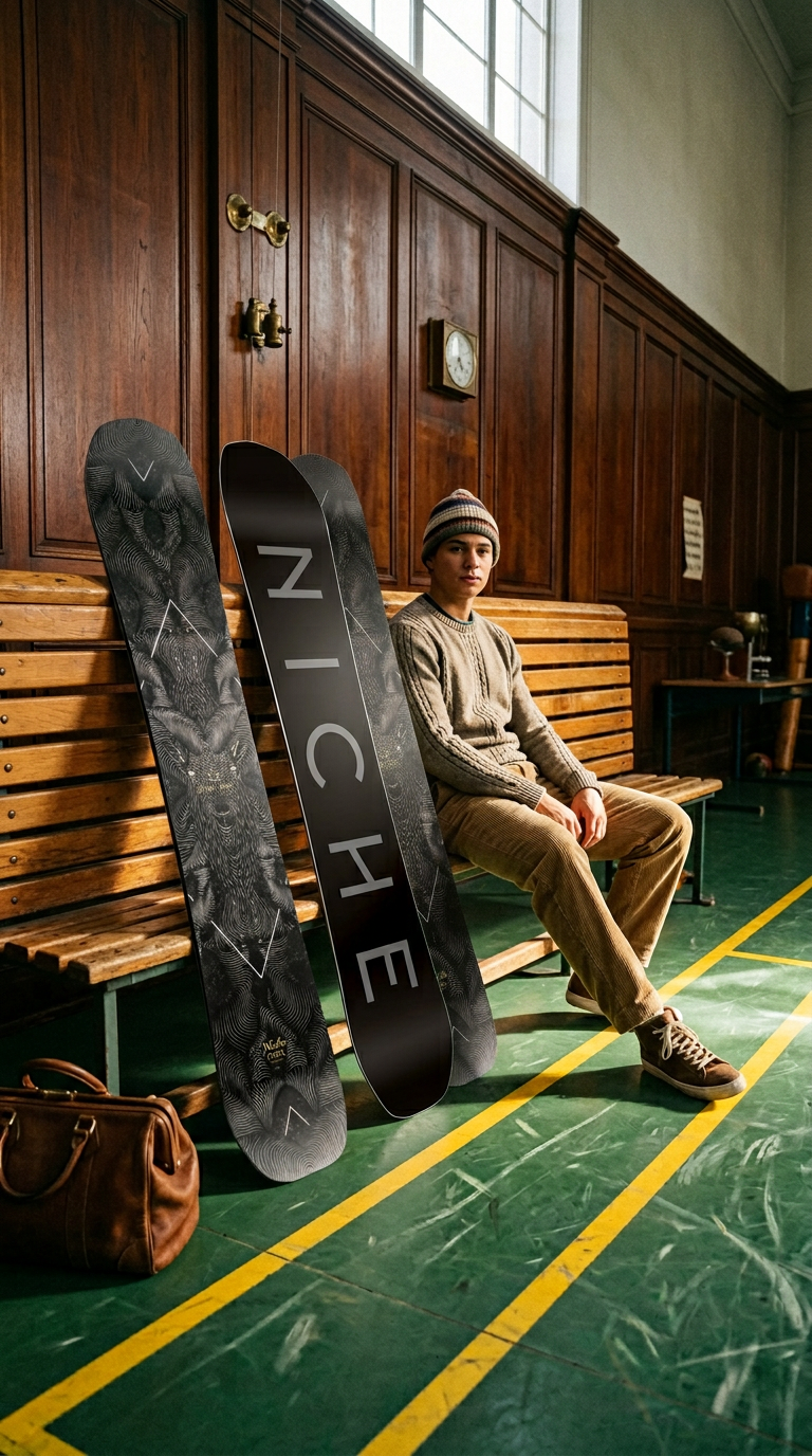 AI product shot of Snowboards
