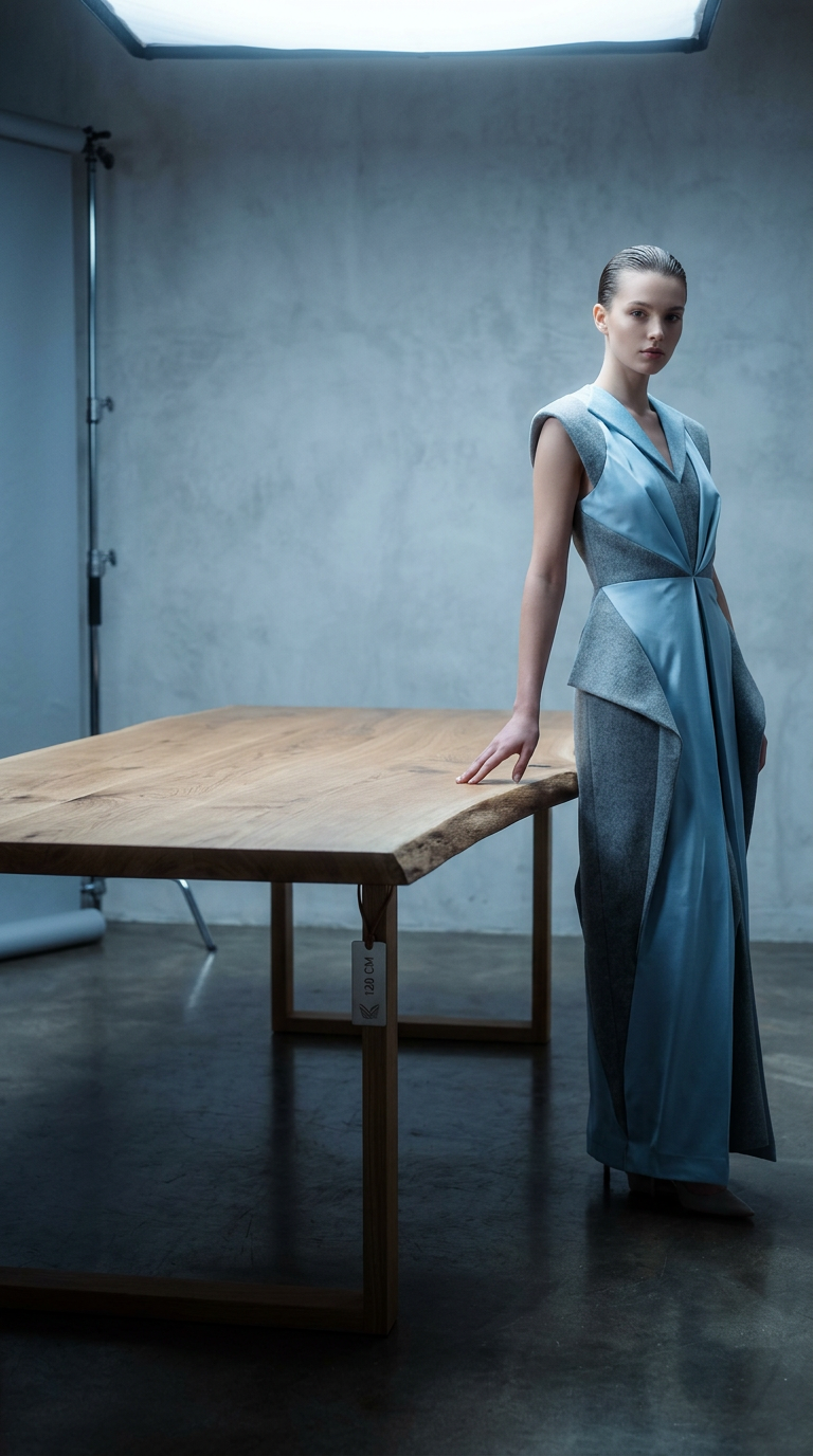 AI product shot of S8 stôl s oceľovými nohami