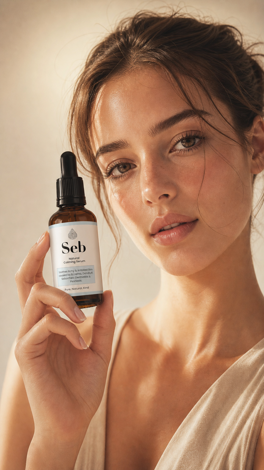 AI product shot of Seb Natural Calming Serum