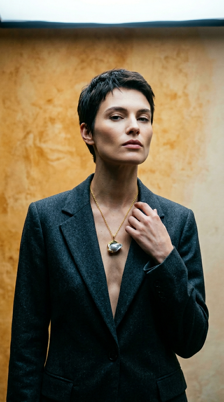 AI product shot of +perlas・ネックレス