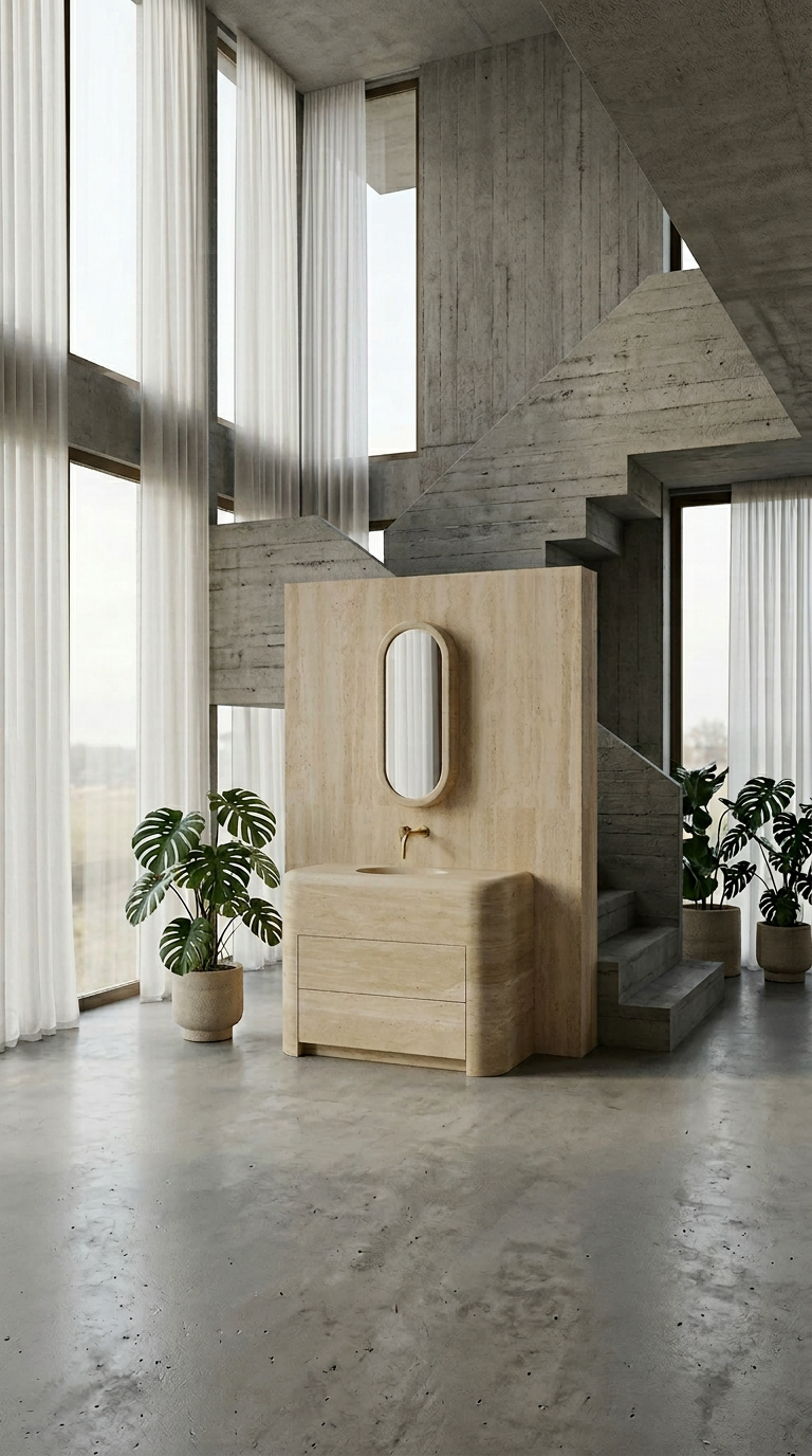 AI product shot of CURVATA FREESTANDING SINGLE VANITY