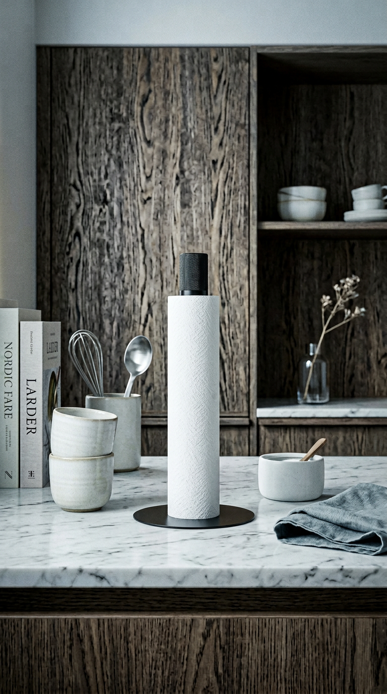 AI product shot of Køkkenrulleholder - Sort