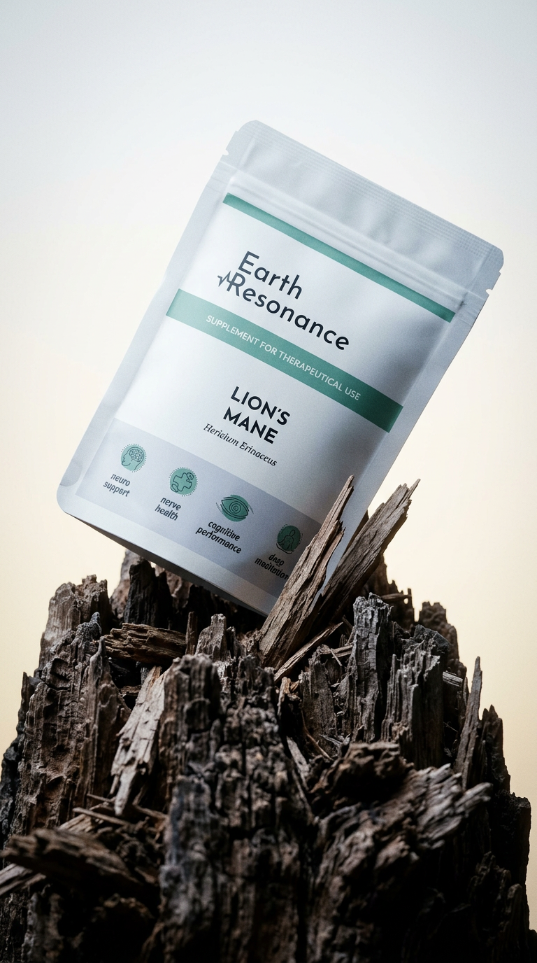 AI product shot of Lion's Mane
