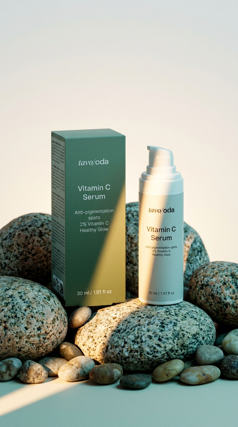 AI product shot of Vitamino C 2% serumas | Šviesia odą ir mažina pigmentines dėmes