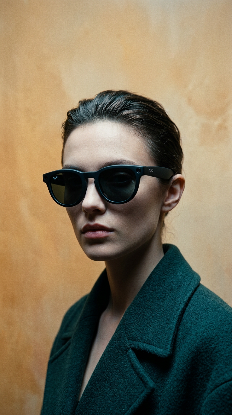 AI product shot of Ray Ban Headliner – Matte Black Transitions Grey