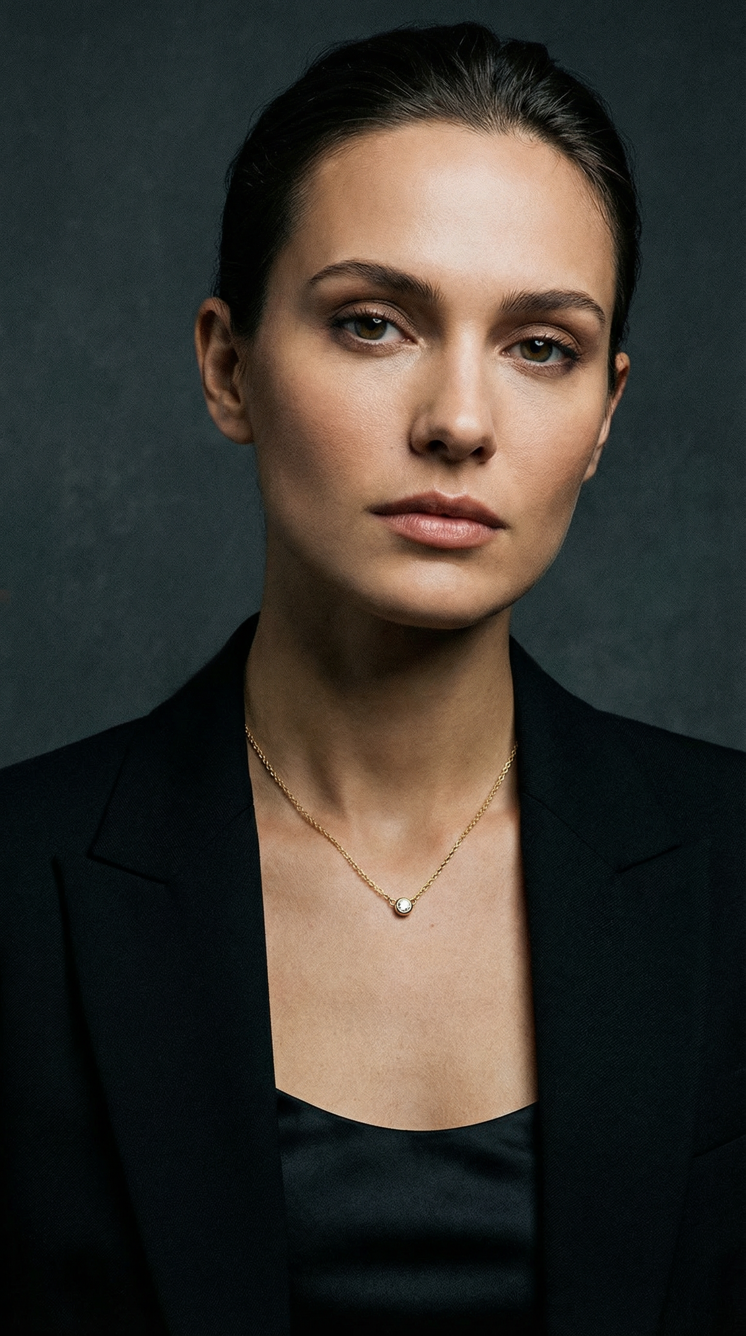 AI product shot of Gold White Topaz Pendant Necklace