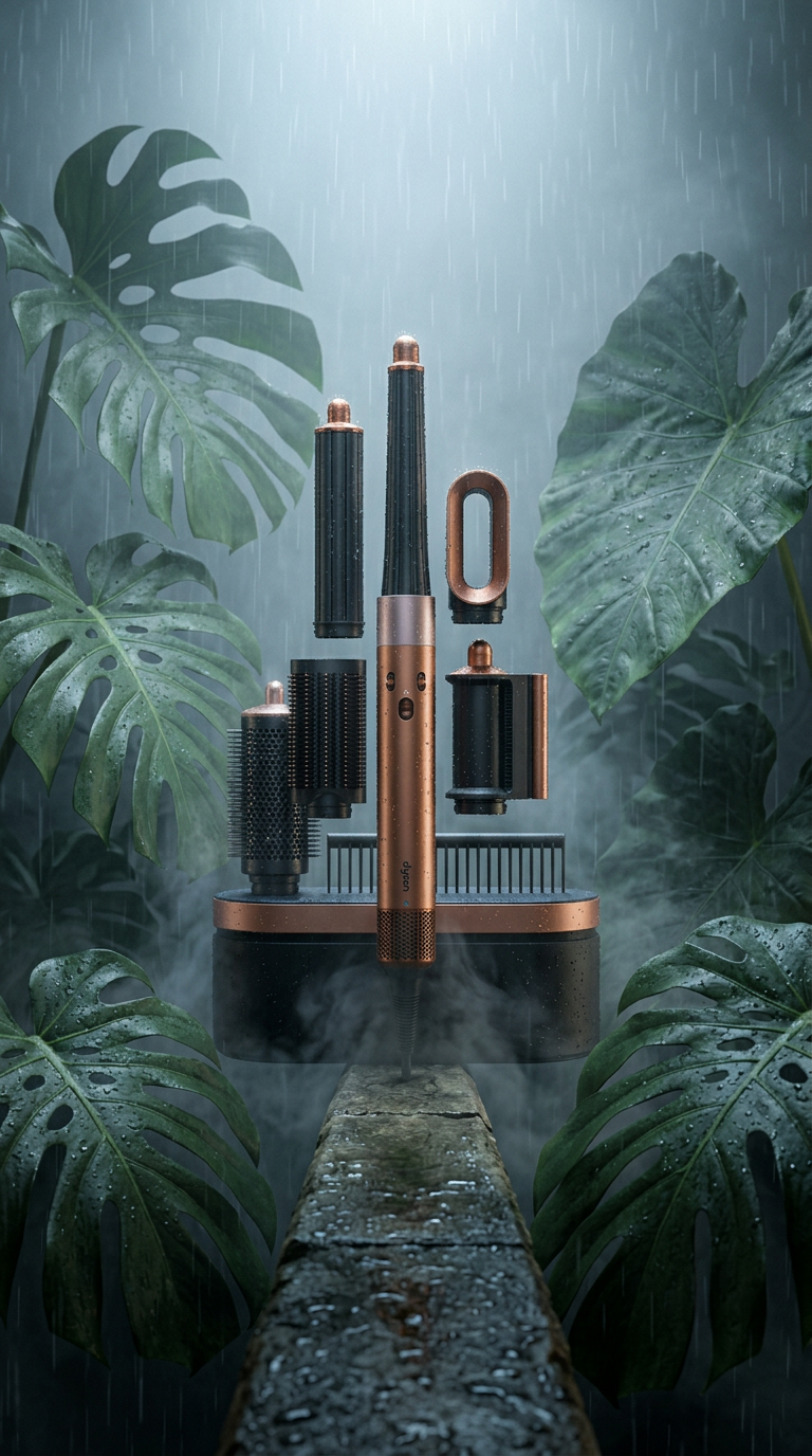 AI product shot of Dyson Airwrap i.d. Straight + Wavy multistyler 123682-01 (rosa)