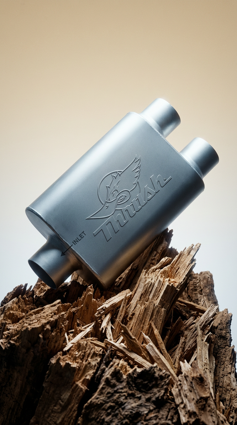 AI product shot of Thrush® Welded Muffler - Center / Dual Offset