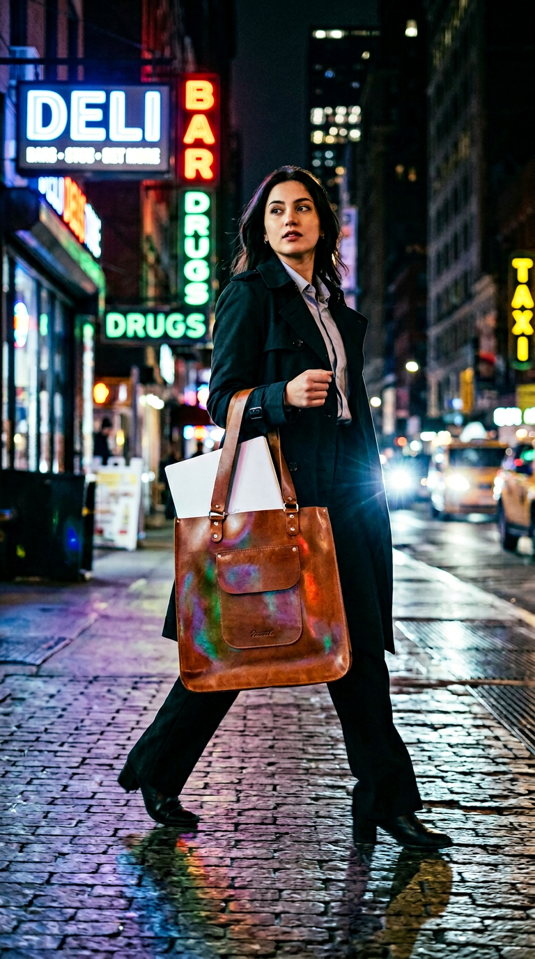 AI product shot of Makena Tote Bag Leather