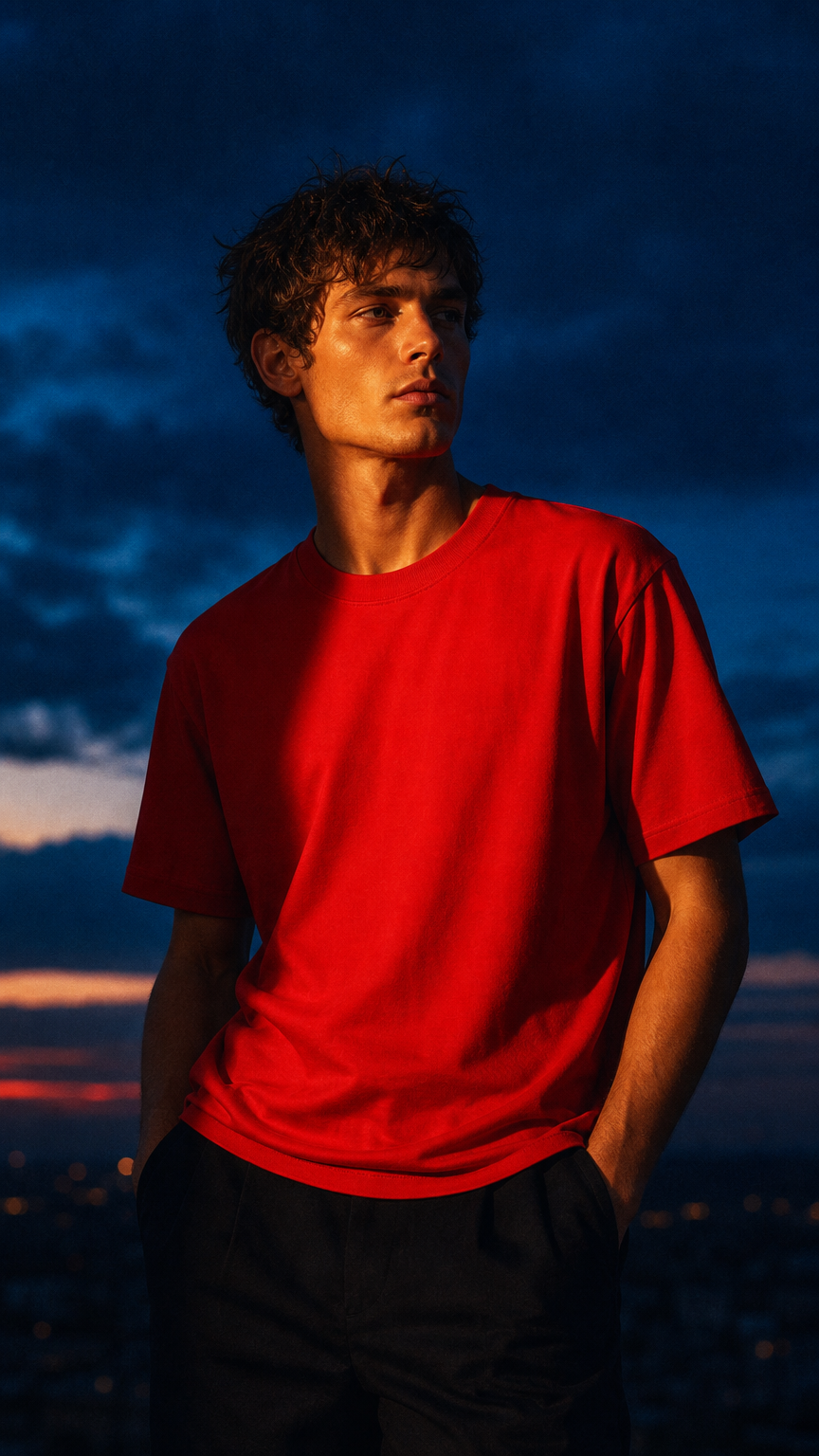 AI product shot of Sparsile Essential Rouge T-Shirt