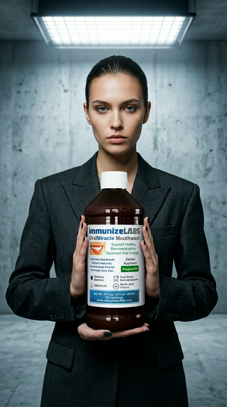 AI product shot of OralMiracle - Nano-Hydroxyapatite Fluoride-Free Rinse