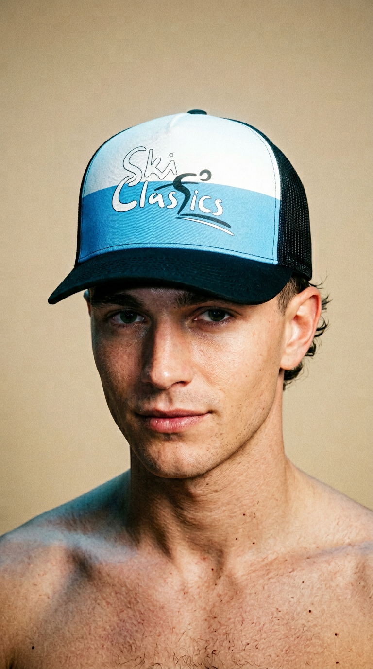 AI product shot of Ski Classics Trucker Cap Summer ed.