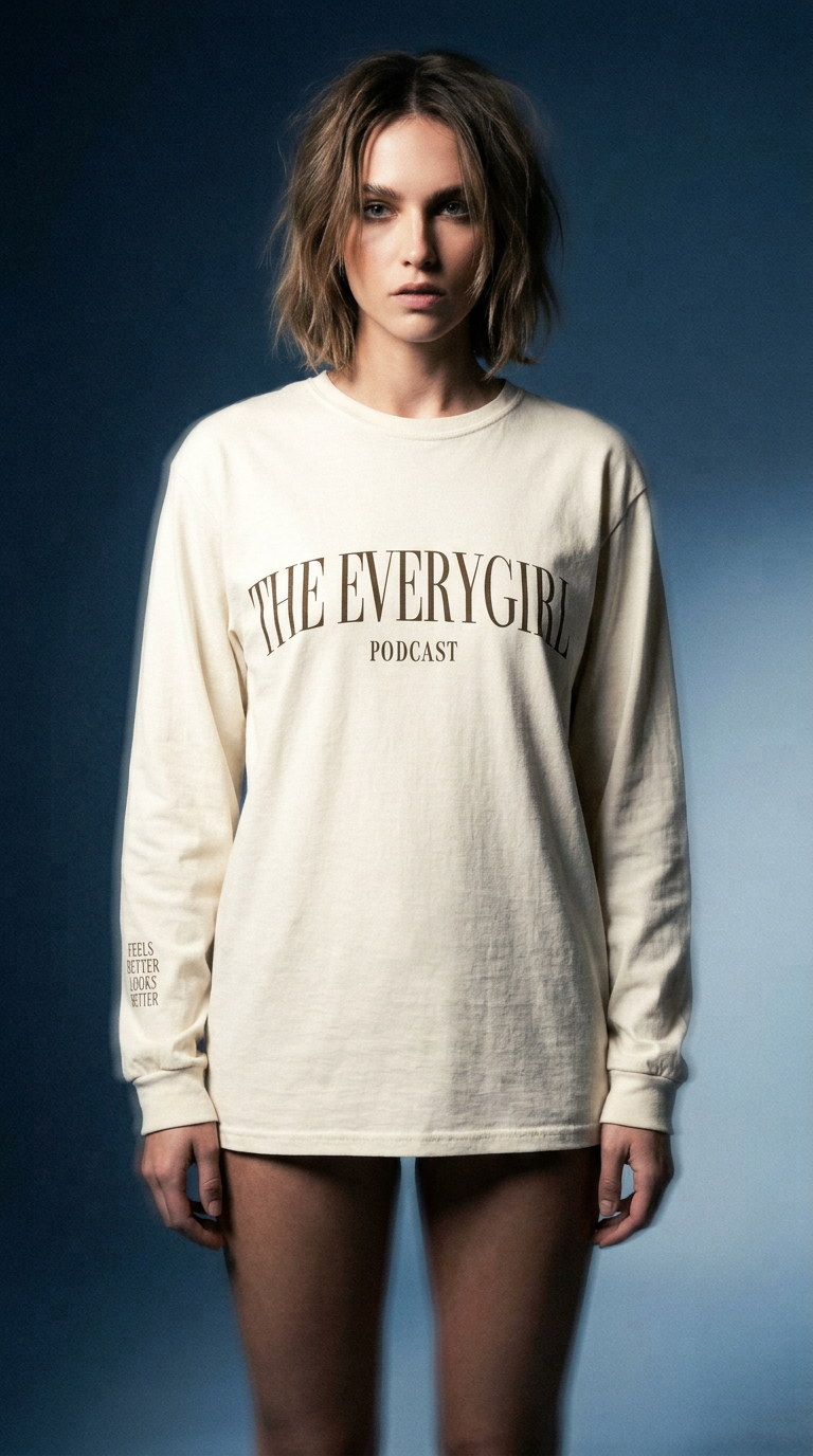 AI product shot of Podcast Long Sleeve T-Shirt