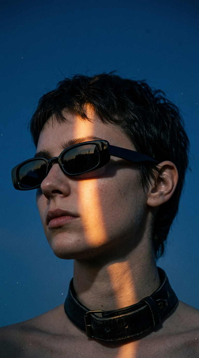 AI product shot of LONE Ultra Slim Super Dark Sunglasses