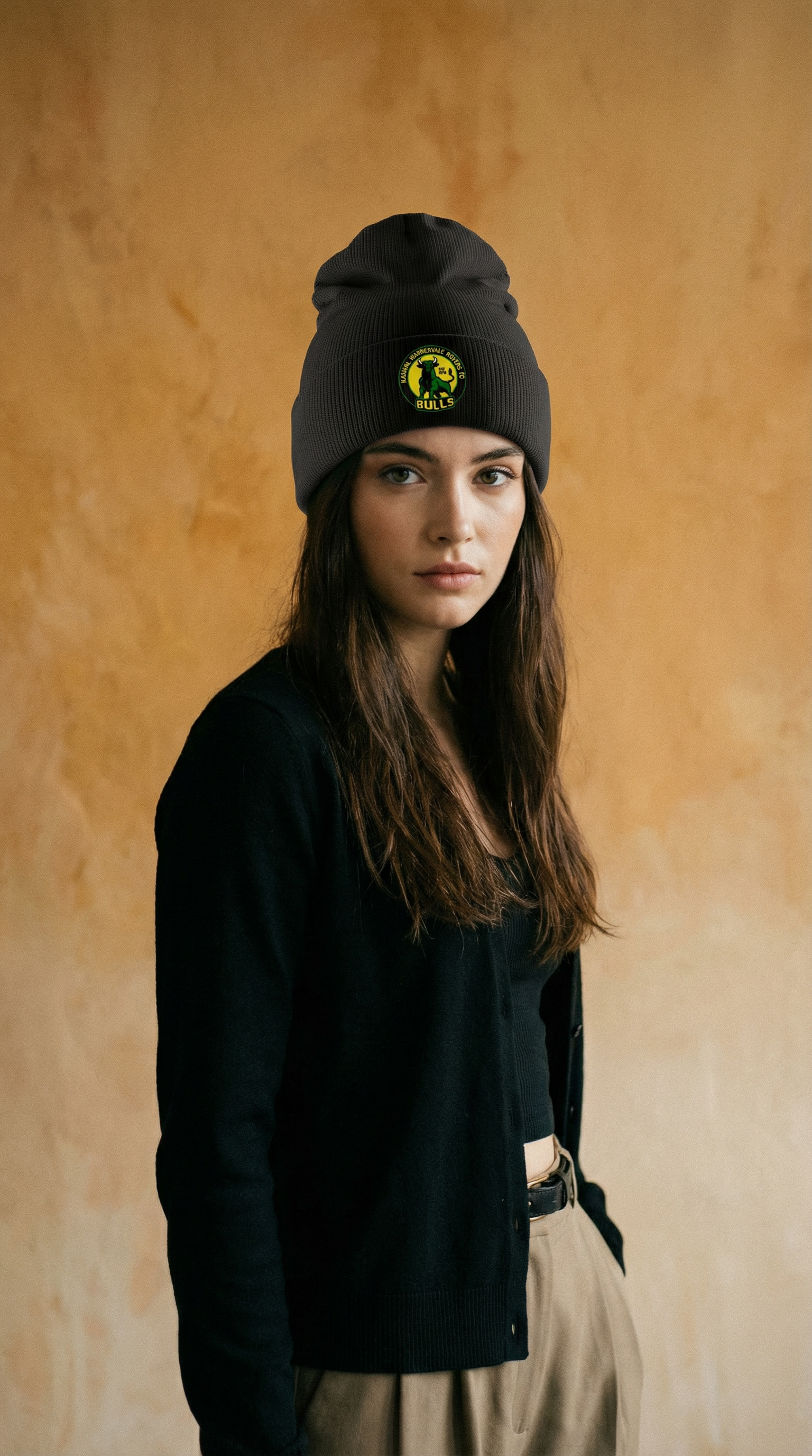 AI product shot of KWRFC - Beanie