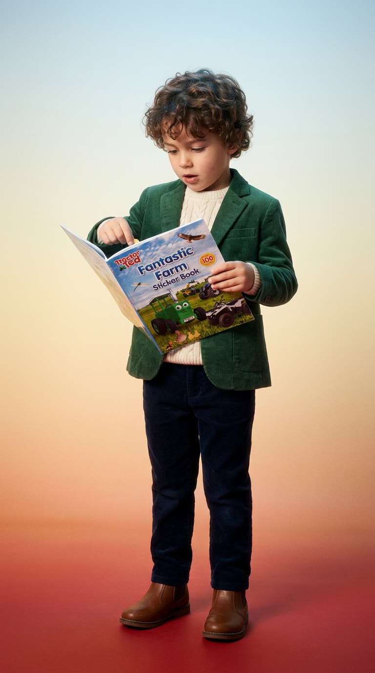 AI product shot of Fantastic Farm Sticker Book