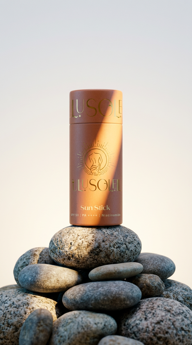 AI product shot of Sun Stick SPF50++++ Sunscreen with Niacinamide