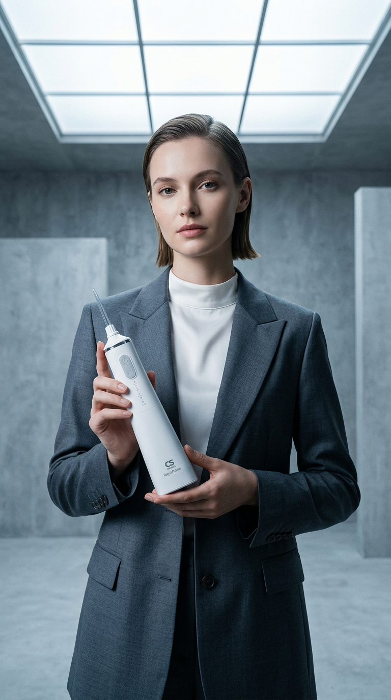 AI product shot of Ирригатор полости рта портативный CS Medica AquaPulsar CS-9 Comfort ZERO WHITE