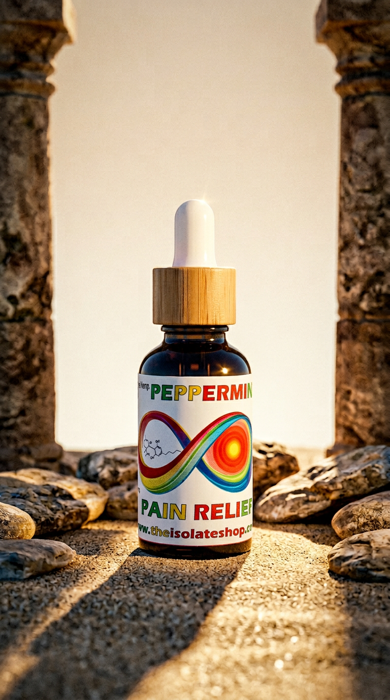 AI product shot of Pain Relief Oil - Peppermint Flavor