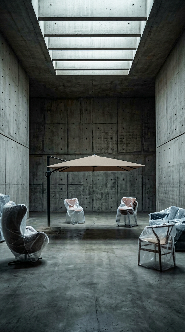 AI product shot of Парасоля 3,0*3,0 PLATINUM CHALLENGER T2 GLOW 7125E / TAUPE