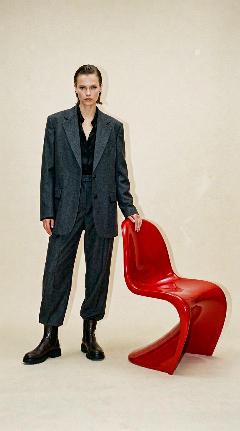 AI product shot of Panton-Chair