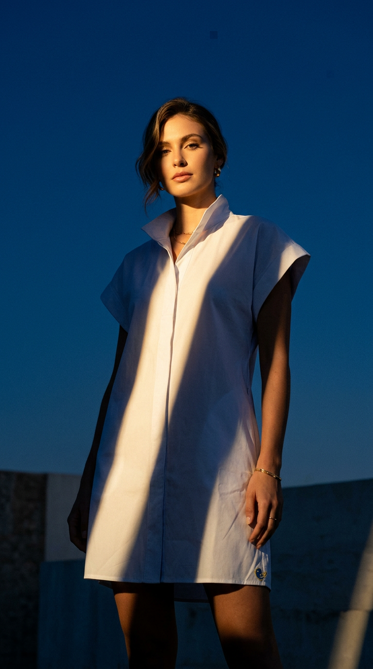 AI product shot of Birdie Dress White