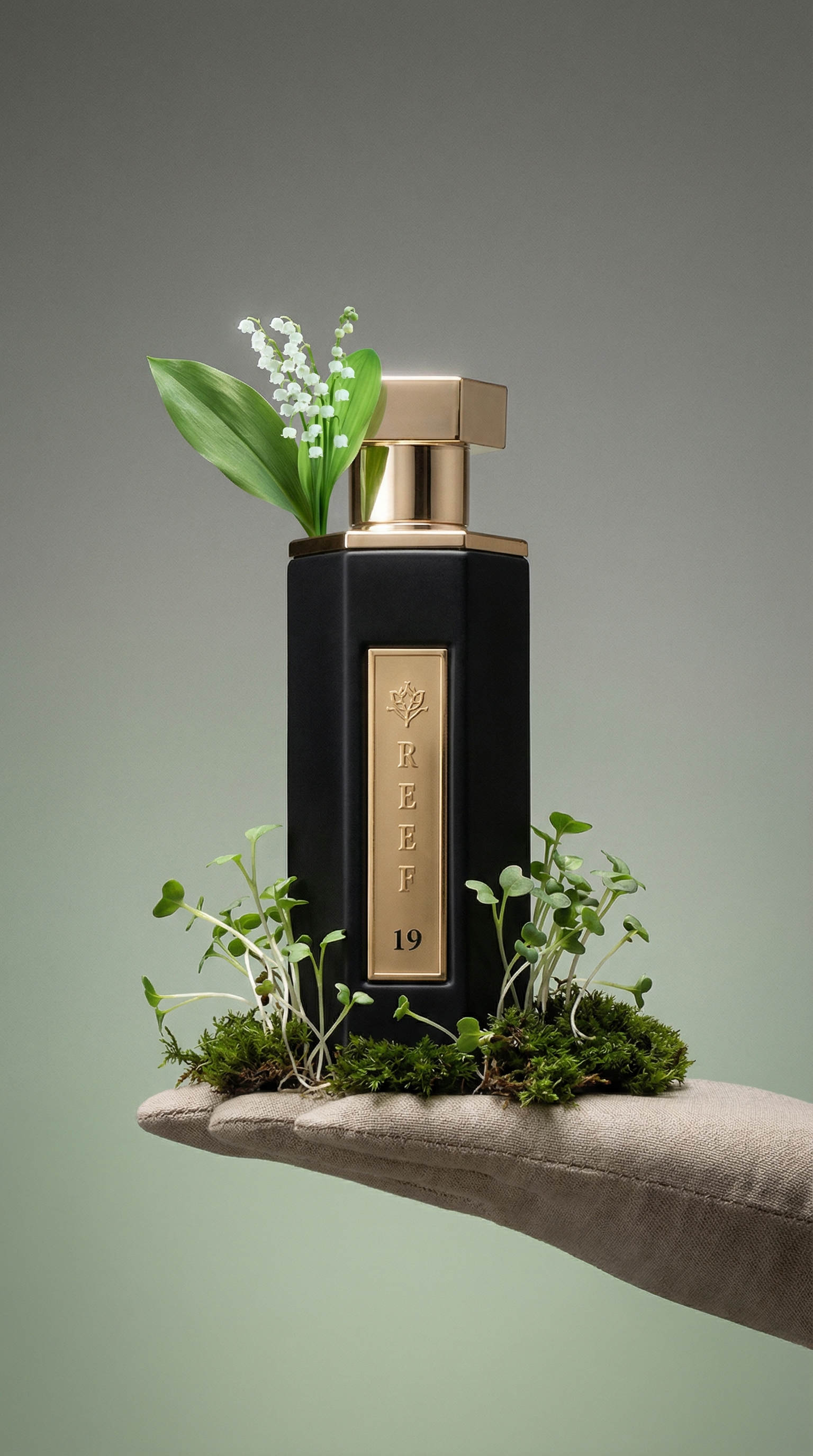 AI product shot of Reef 19 Reef Perfumes