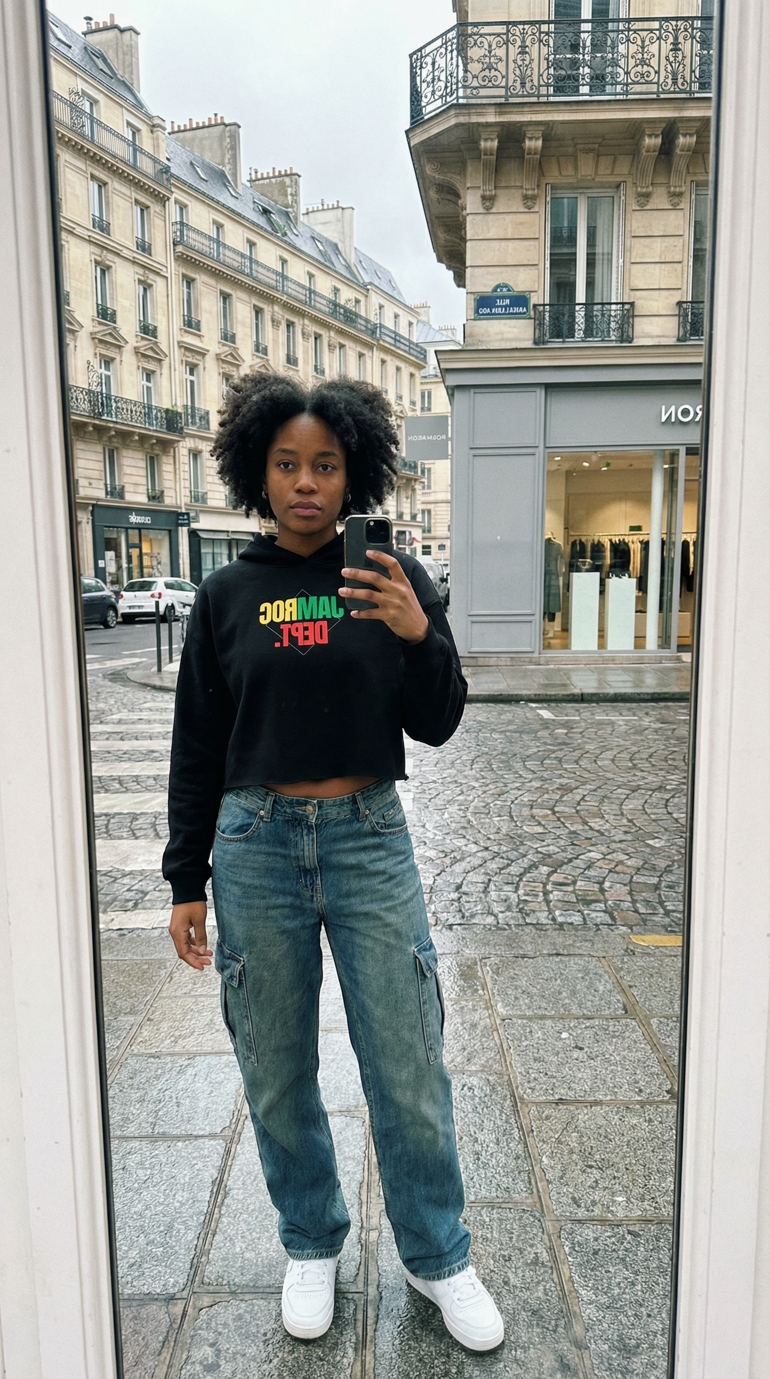 AI product shot of Kulture Cropped Hoodie: Cozy and Chic