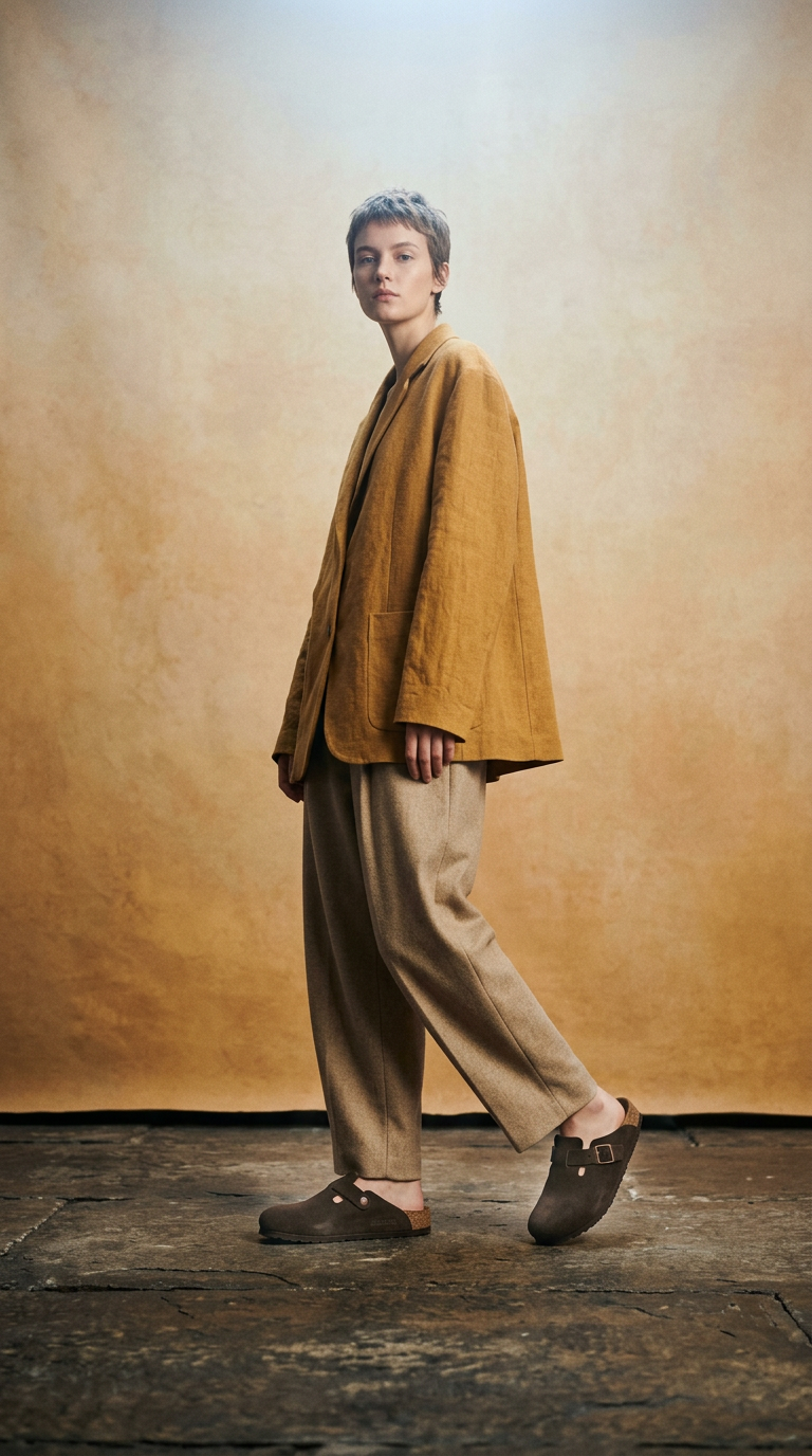 AI product shot of Boston | Mocca Suede Leather (Narrow)