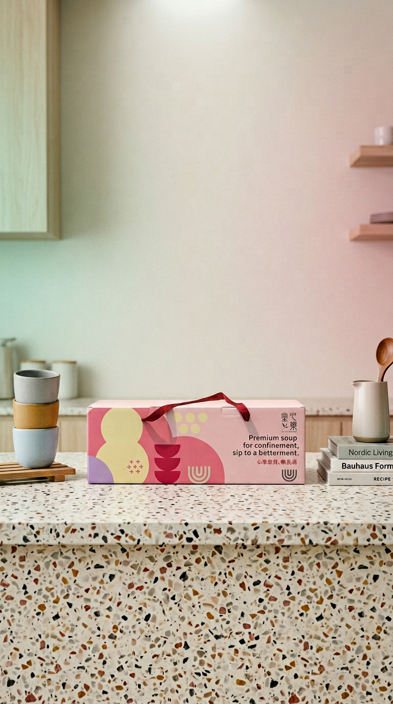 AI product shot of 28-Days Premium Confinement Soup Package