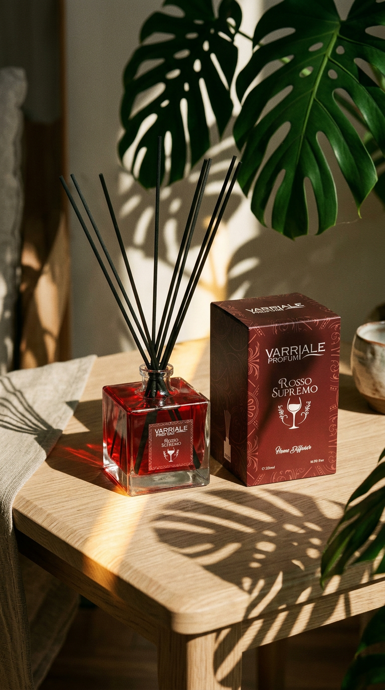 AI product shot of Profumo Ambiente Rosso Supremo