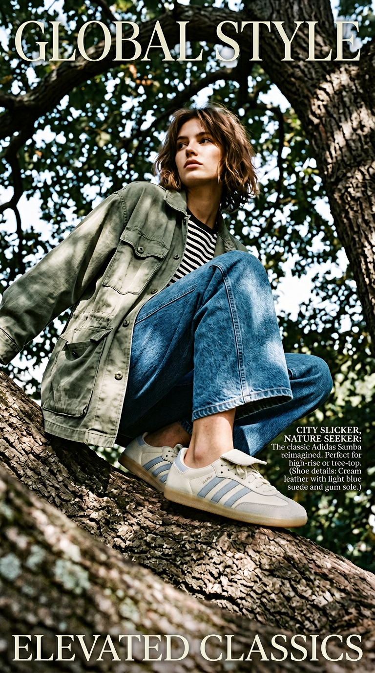 AI product shot of adidas Originals Samba Long Tongue