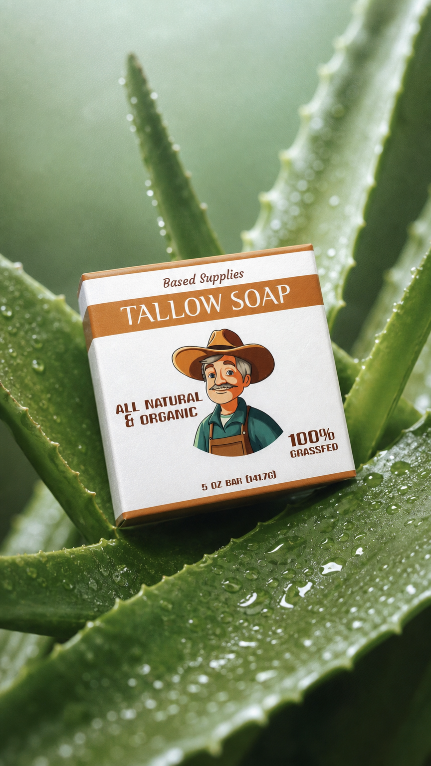 AI product shot of Tallow Soap Bar