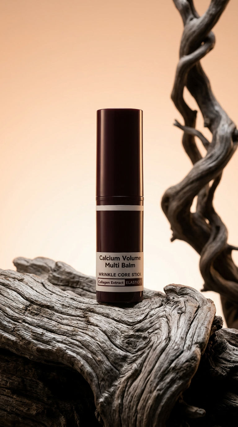AI product shot of Calcium Multi Balm Stick™ | Smoother Skin. Fresh Glow. Visible Results – In Just One Swipe!