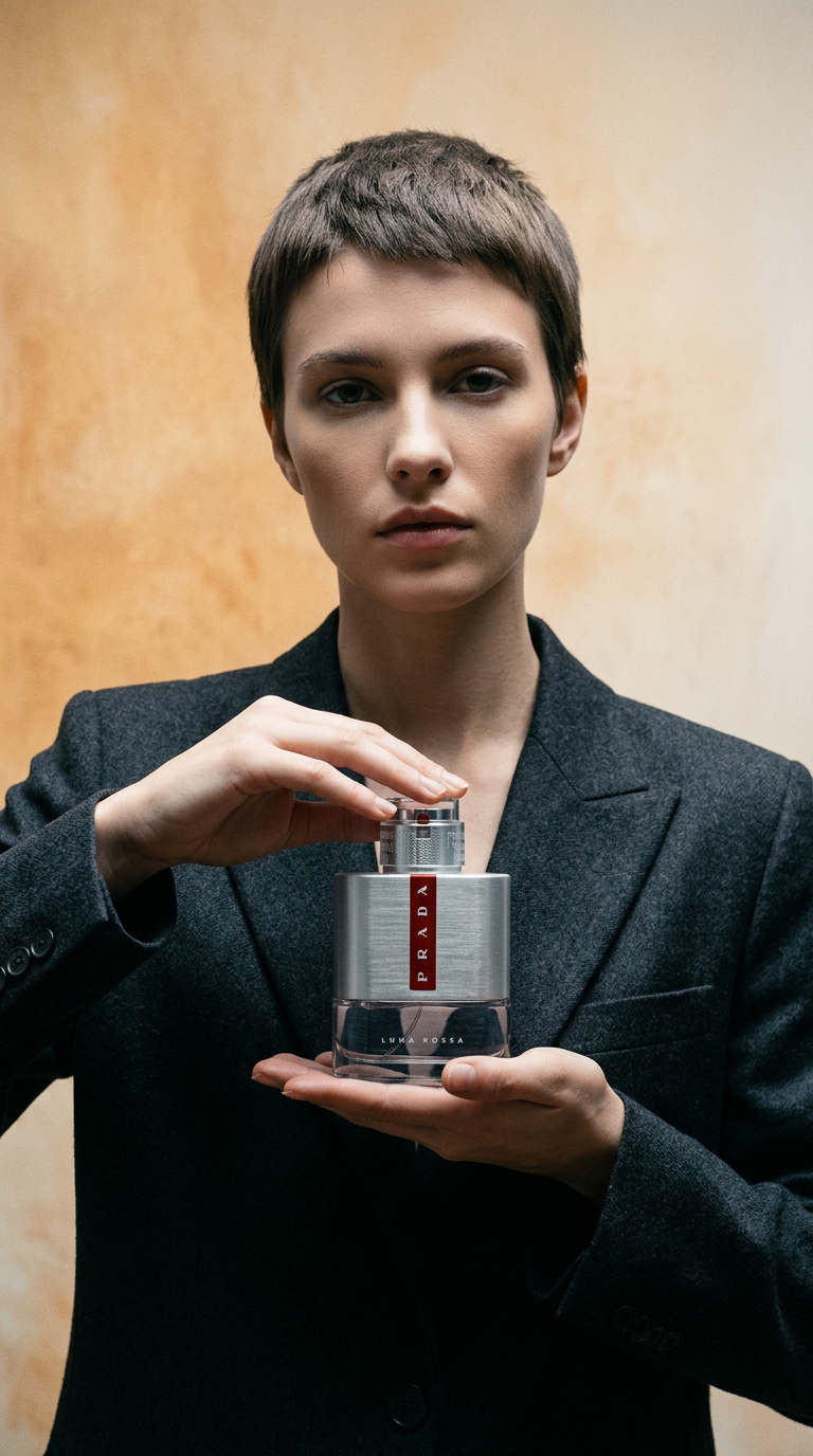 AI product shot of Prada Luna Rossa by Prada