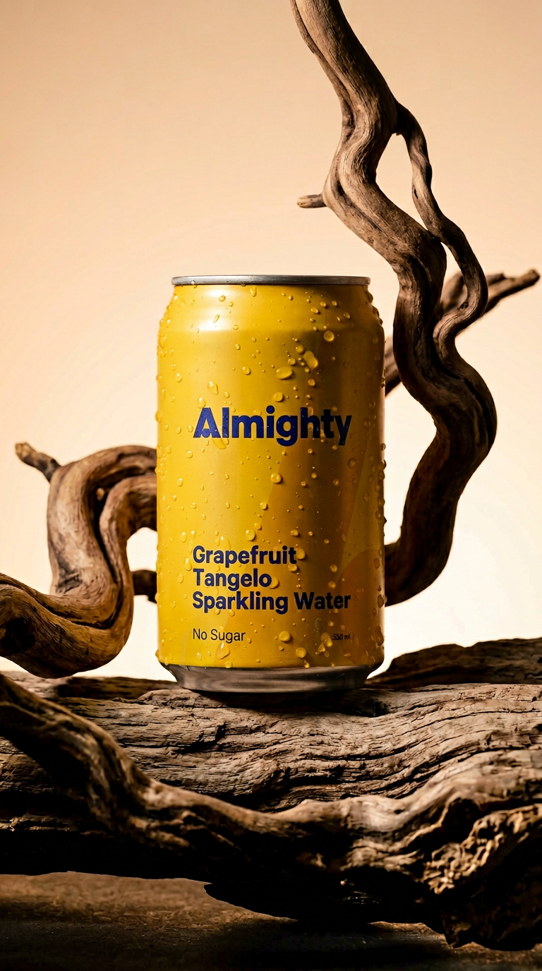 AI product shot of Grapefruit & Tangelo Sparkling Water 24 x 330ml