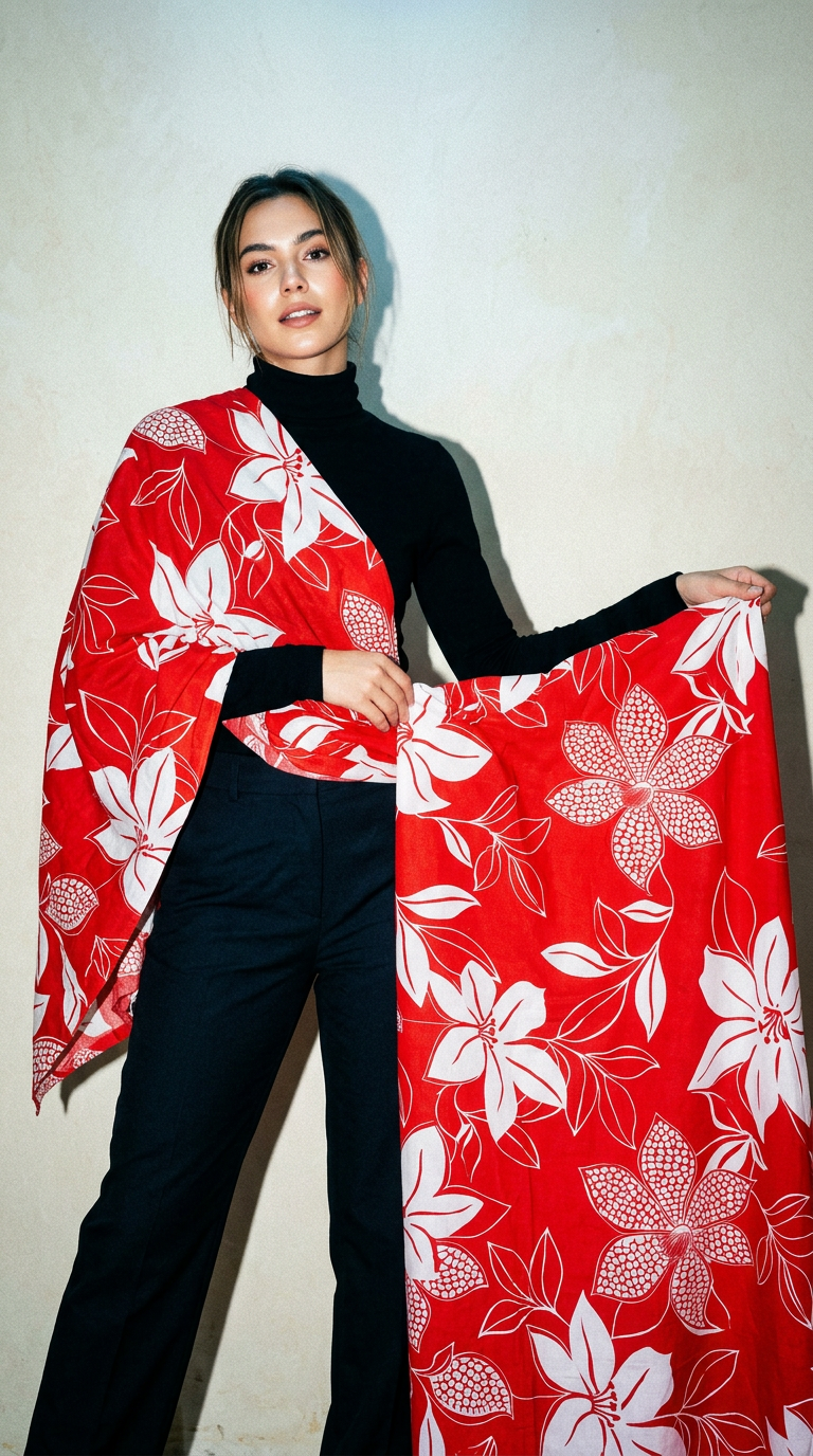 AI product shot of COTTON PRINTED FABRIC