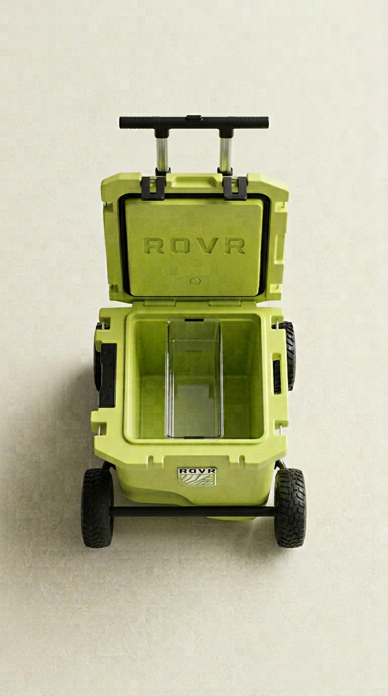 AI product shot of RollR® 30 Wheeled Cooler