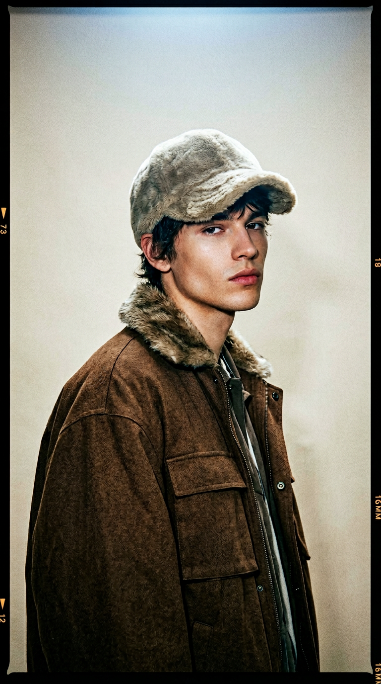 AI product shot of Nina Cosy Faux Fur Cap