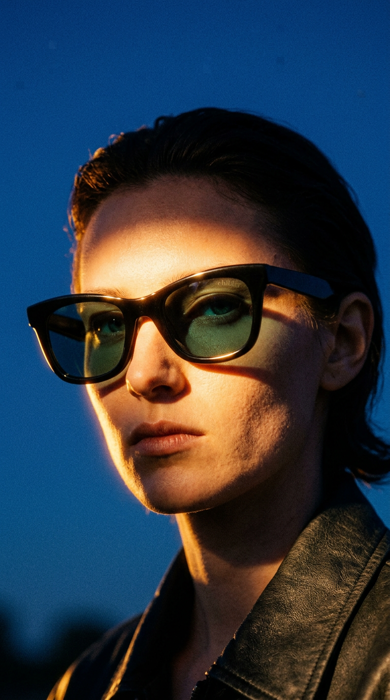 AI product shot of CASH Gloss Black | Grey Lens