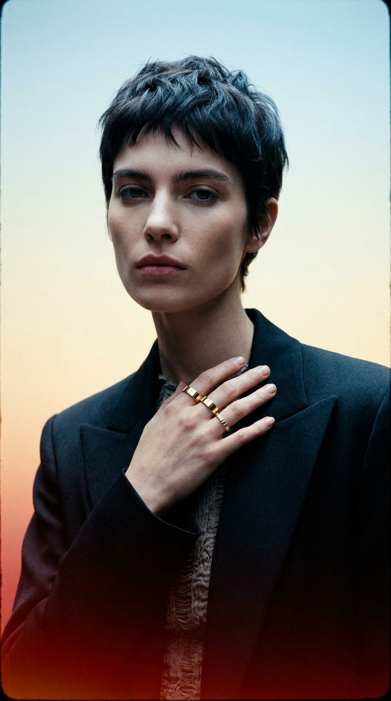 AI product shot of The Texture Ring Set