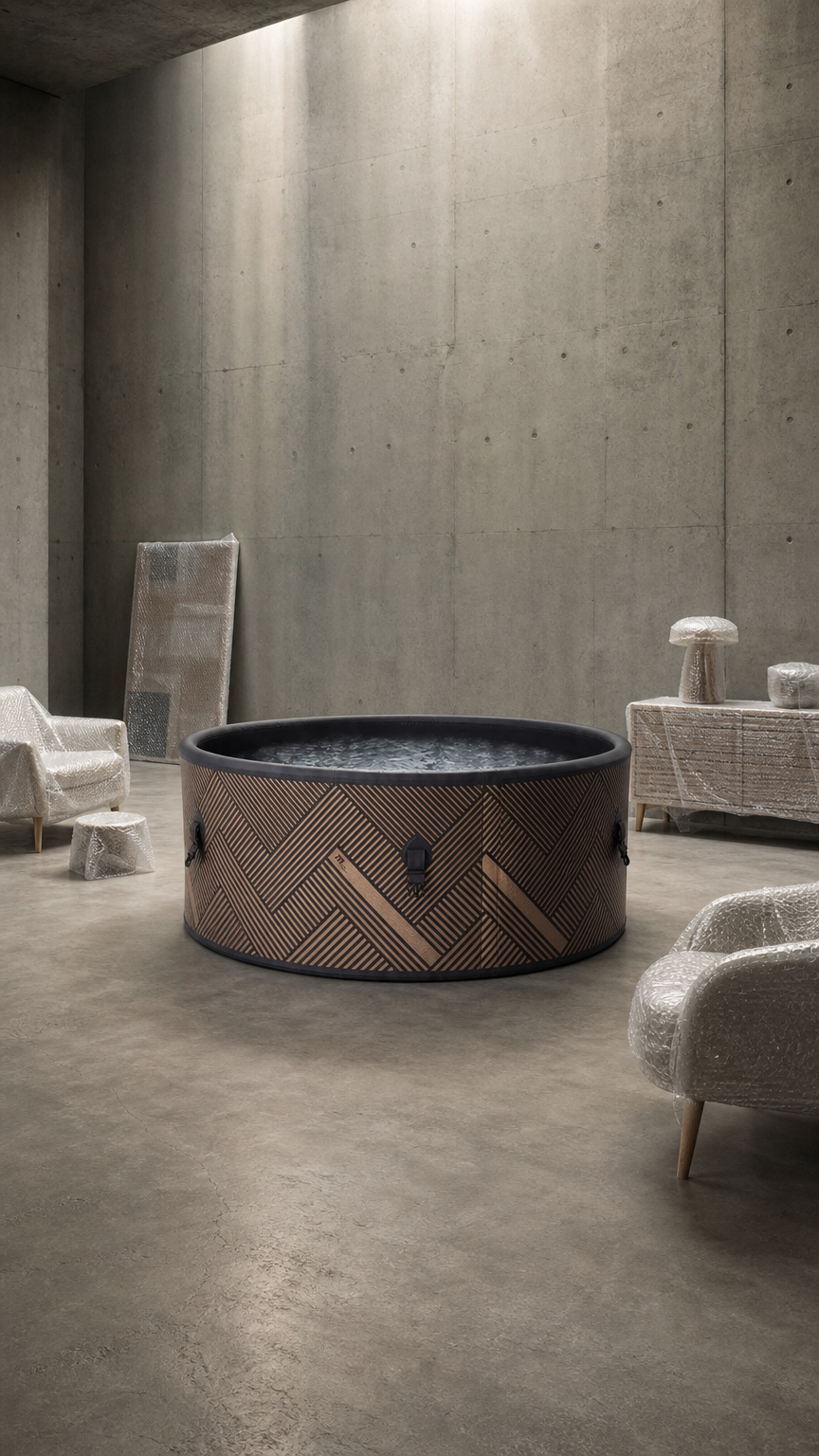 AI product shot of MSpa MONO ECO WIFI 6 személyes felfújható kerti spa
