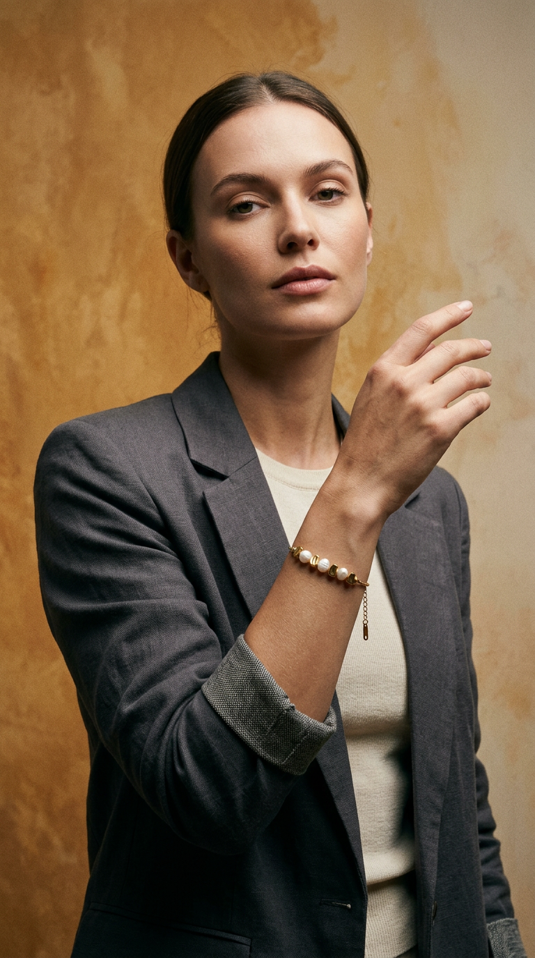 AI product shot of Zinnia bracelet