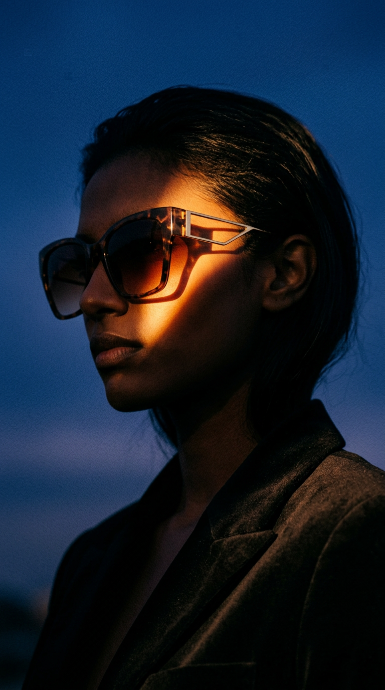 AI product shot of Vintage Sunglasses