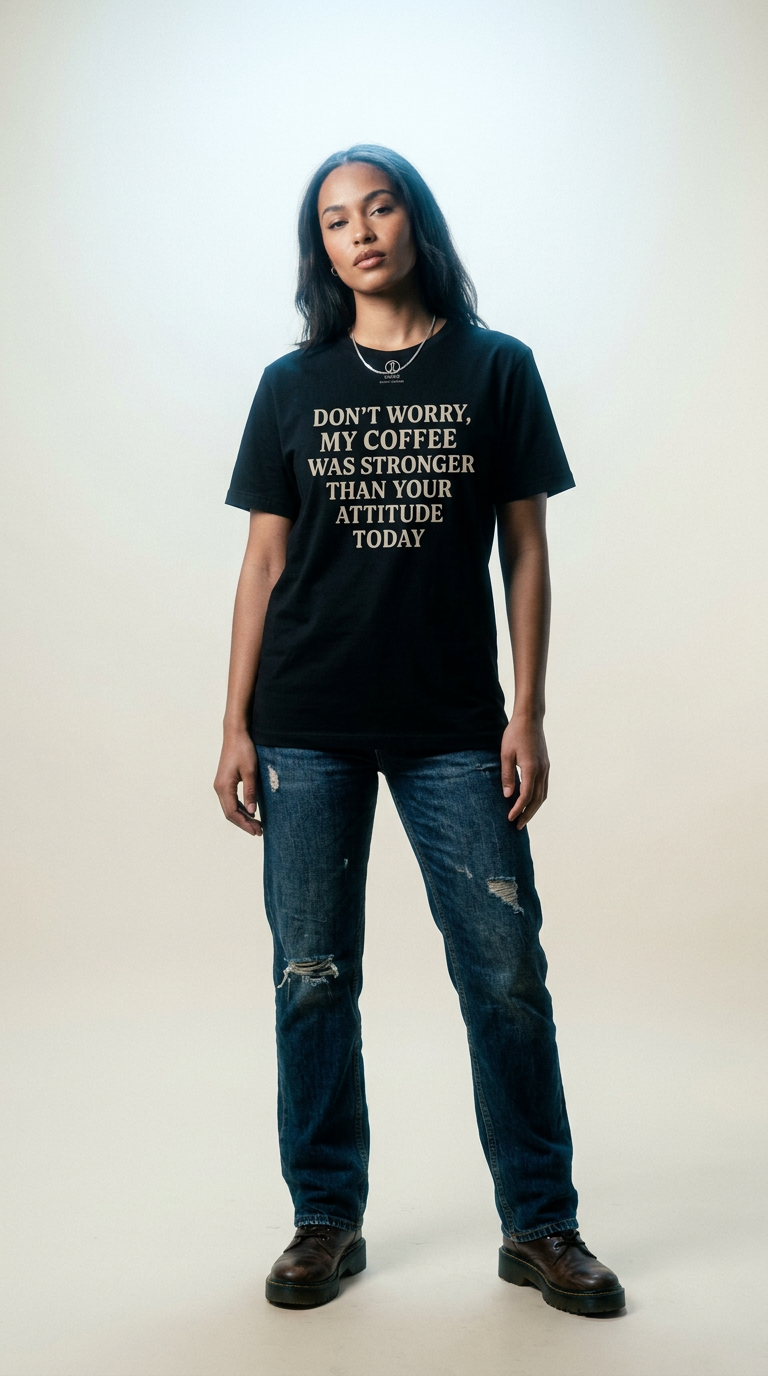 AI product shot of Don't Worry, My Coffee Was Stronger Than Your Attitude Today