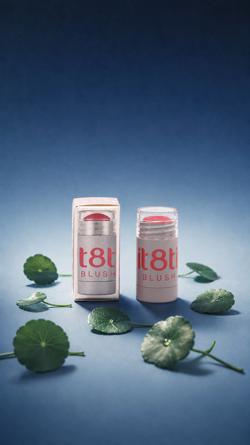 AI product shot of Blush Stick "Ruby Radiance"