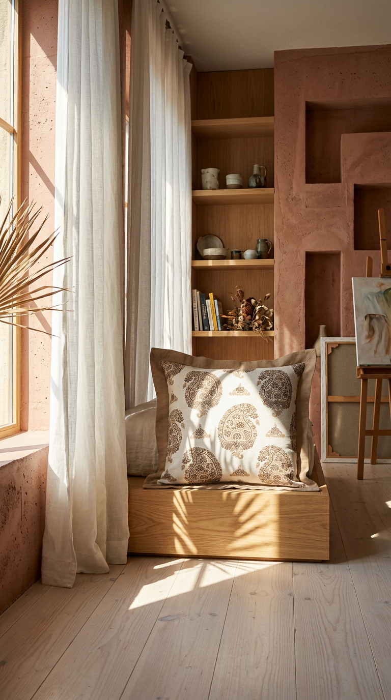 AI product shot of Giardino Udaipur Pillow