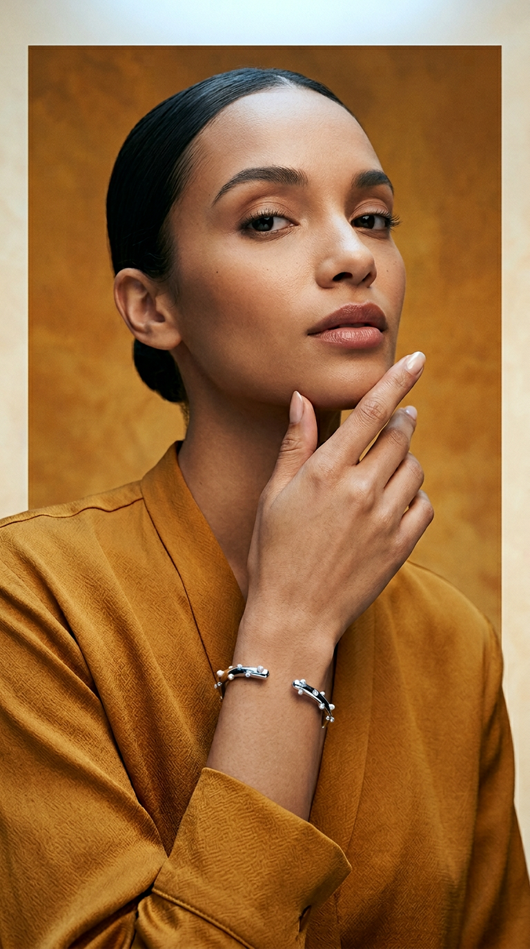 AI product shot of Waves Pearl Spots Bracelet