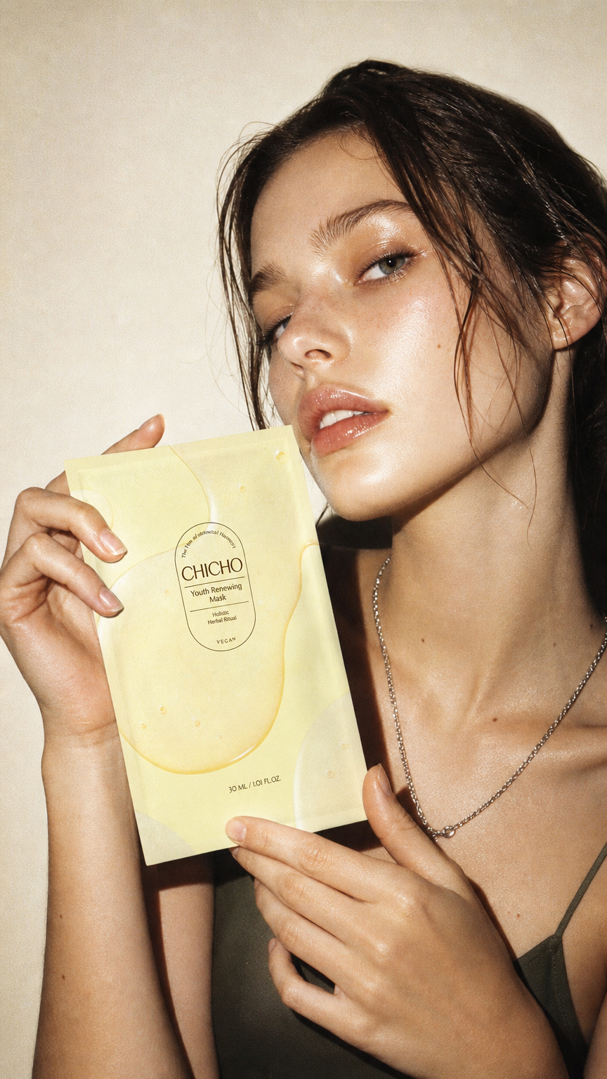 AI product shot of CHICHO 유스 리뉴잉 마스크